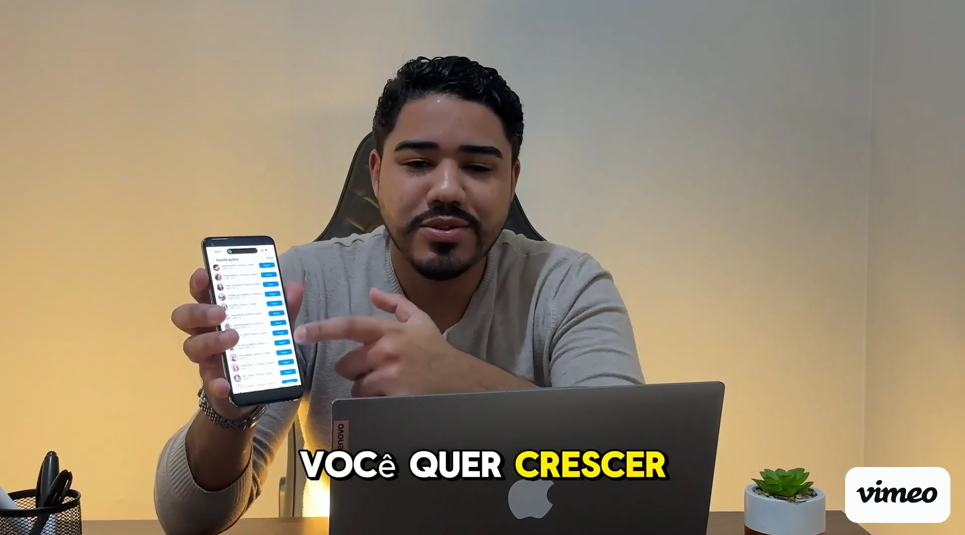 Vídeo explicativo - Você quer crescer